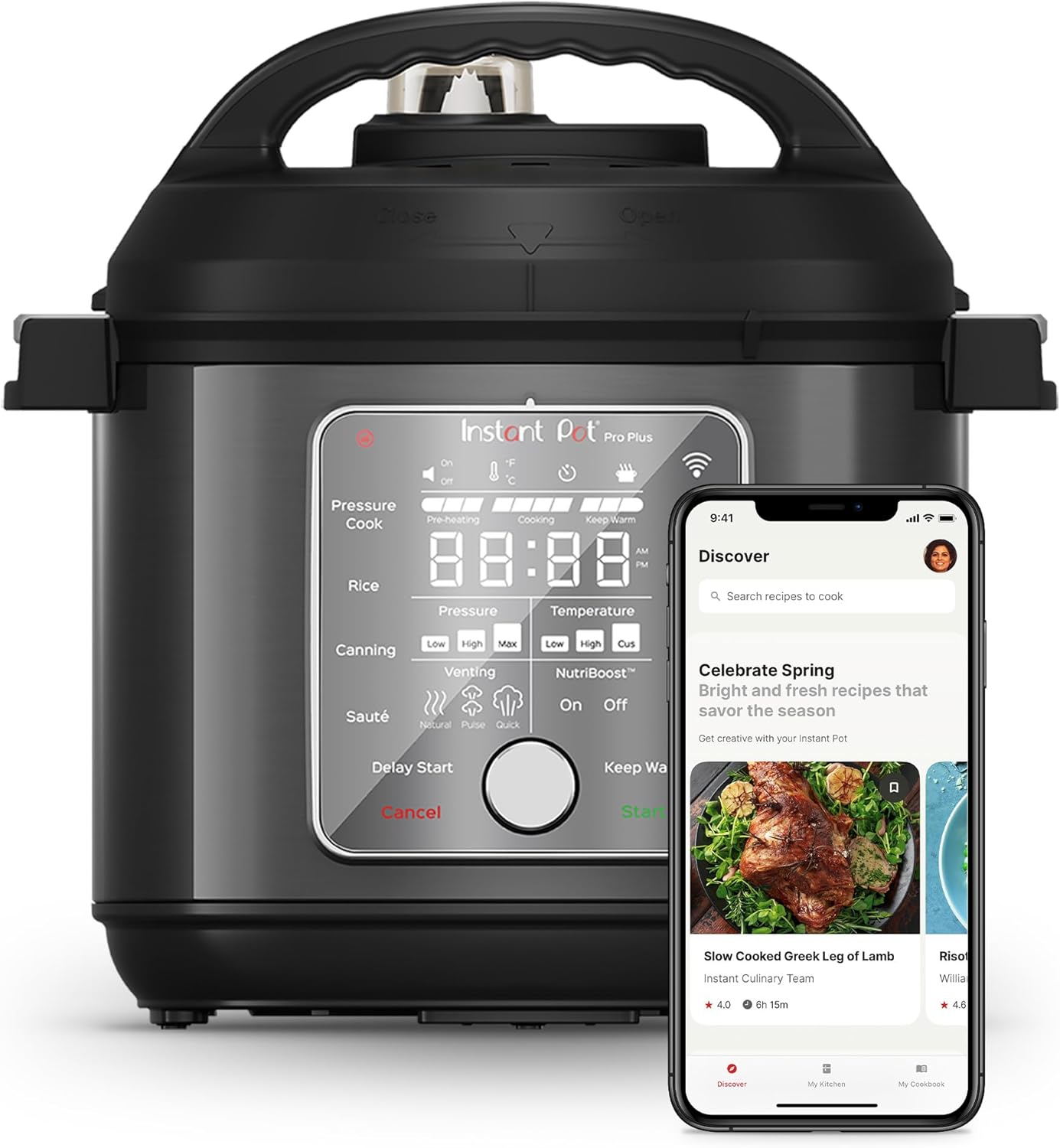 Ultimate 10-in-1 Instant Pot Pro Plus - App with 800 Recipes