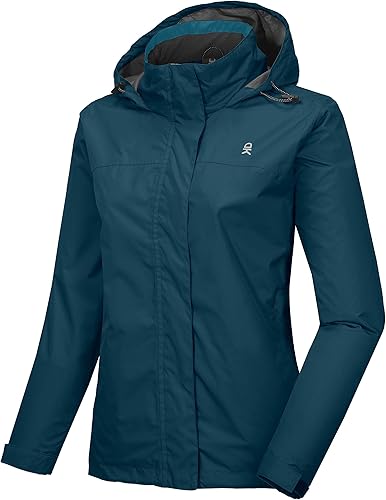 Little Donkey Andy Womens Waterproof Rain Jacket for Hiking