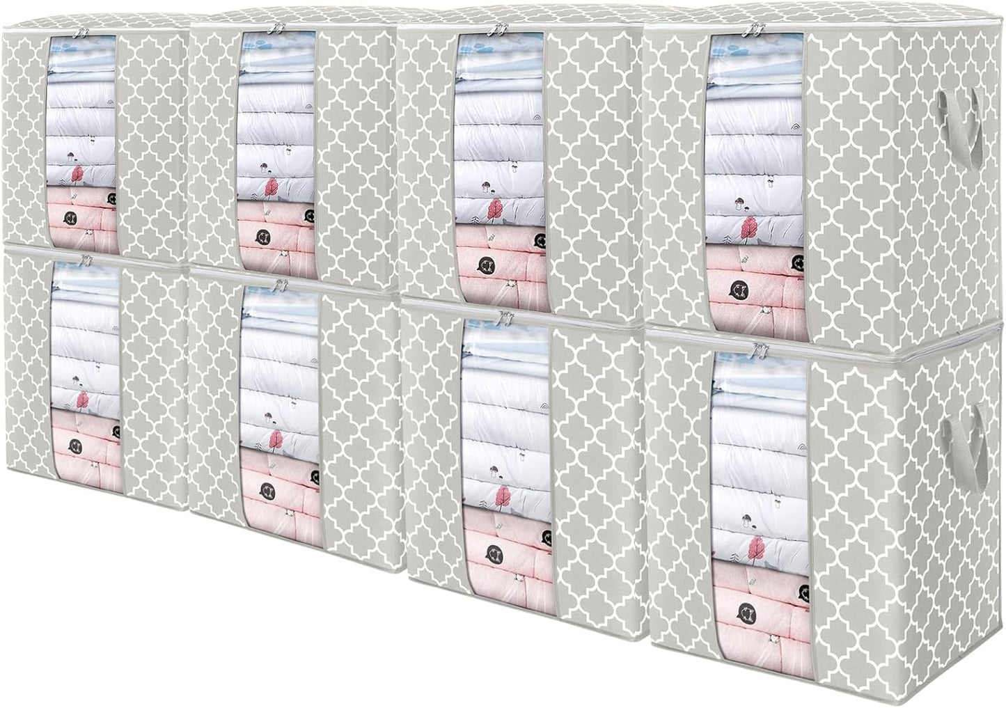 WISELIFE Storage Bags 8 Pack for Large Blanket and Clothes