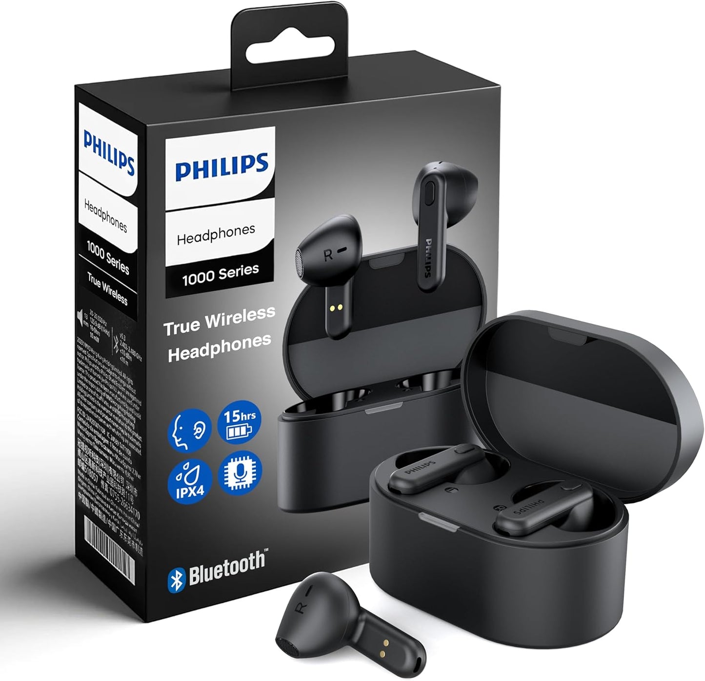 PHILIPS TWS Earbuds: Clear Calls, Waterproof, 15H Playtime