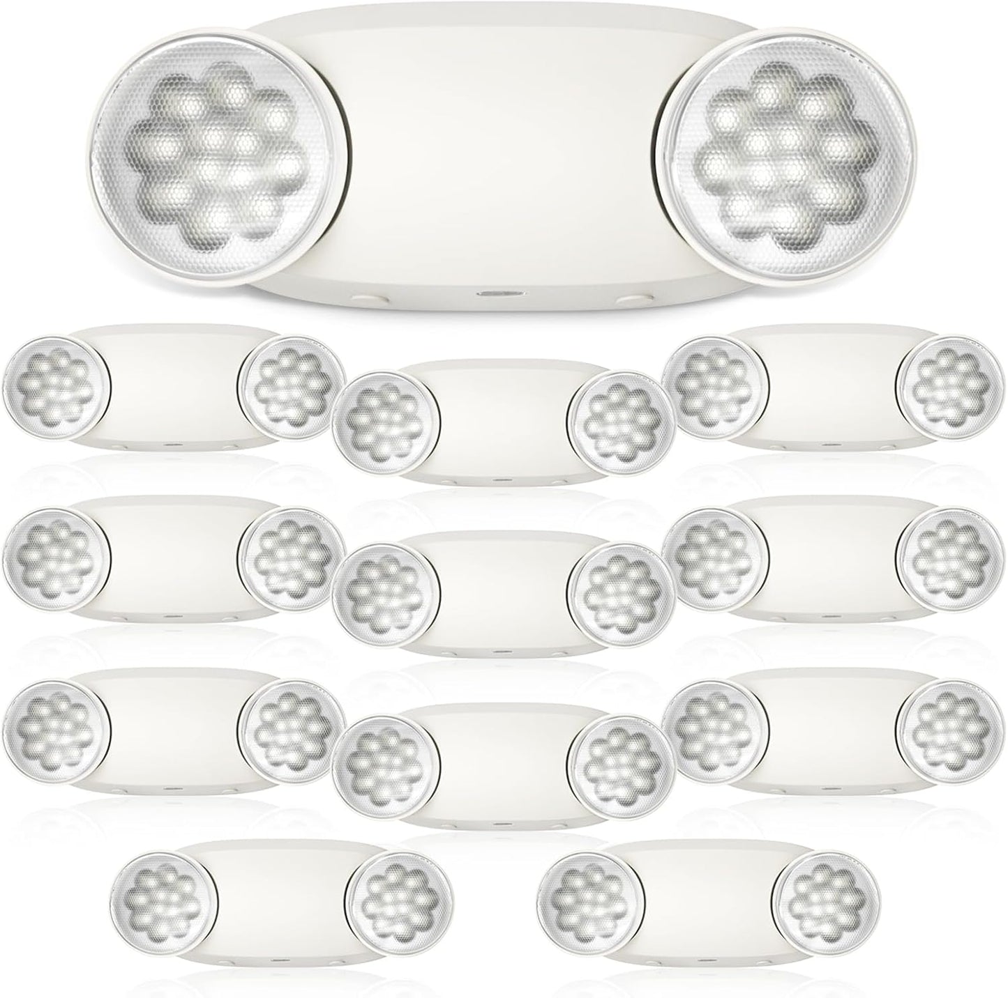 FREELICHT 12 Pack Emergency Lights with Adjustable LED Heads