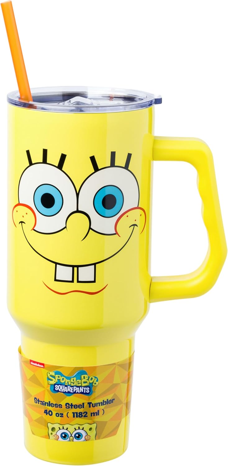 SpongeBob SquarePants Stainless Steel Tumbler with Handle