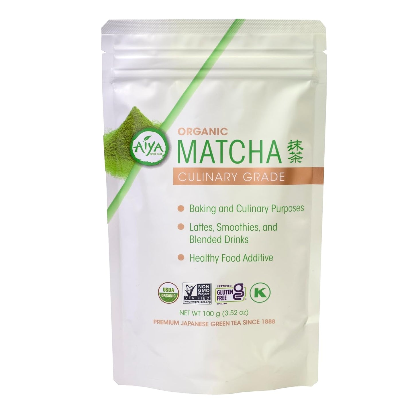 Aiya Certified USDA Organic Culinary Grade Matcha Green Tea Powder