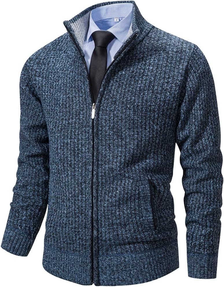 Men's Full Zip Cardigan Sweater - Stylish and Comfortable Knitwear