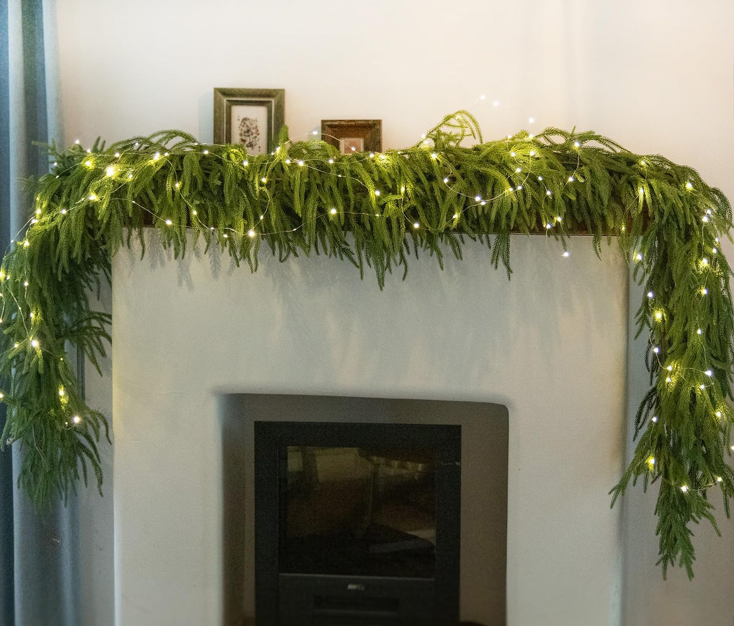 MISSPIN Christmas Garland with Lights for Festive Decor