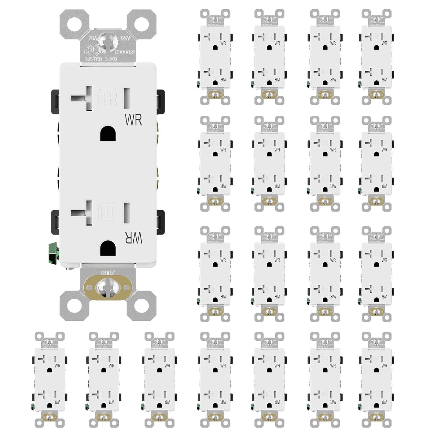 ELEGRP Glossy White Decorator Wall Receptacle Outlets Review