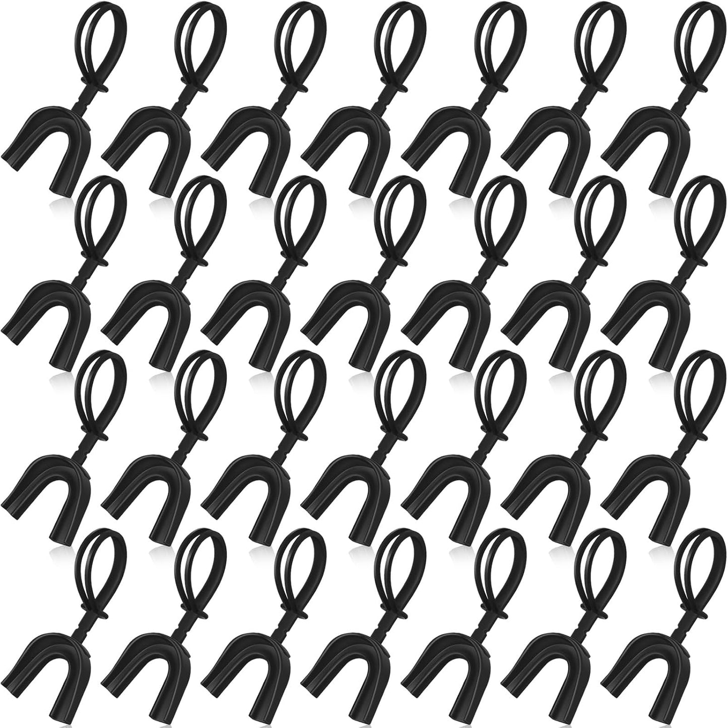 Kanayu 30 Pcs Strapped Mouth Guard for Sports and Activities