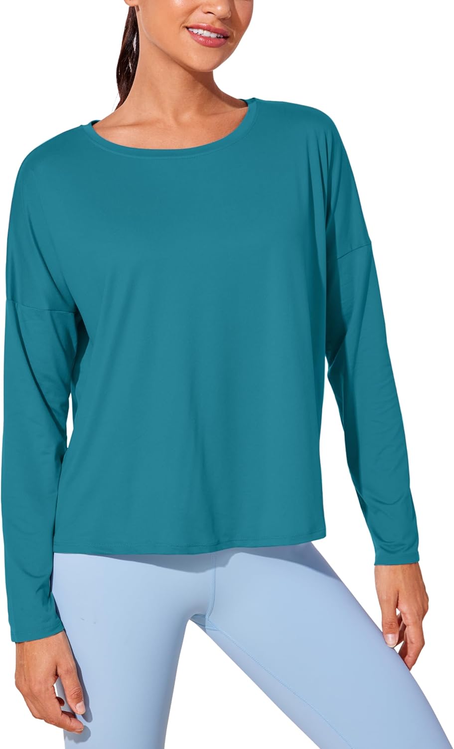 CRZ YOGA UPF 50+ Women's Crop Top: Sun Protection & Quick Dry