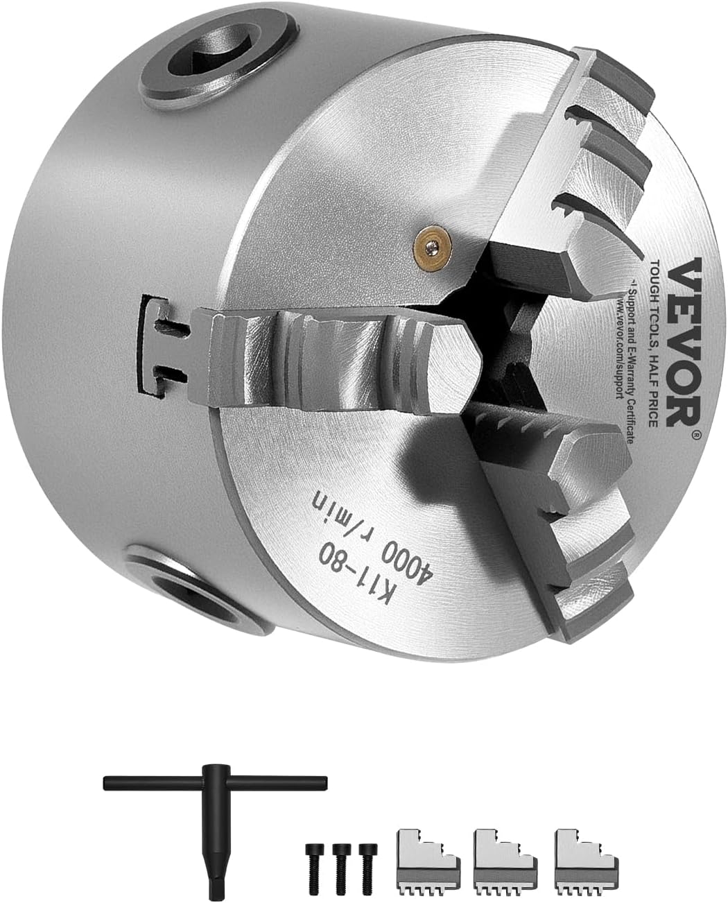 VEVOR 3-Jaw Lathe Chuck for Wood and Metal Machining Tasks