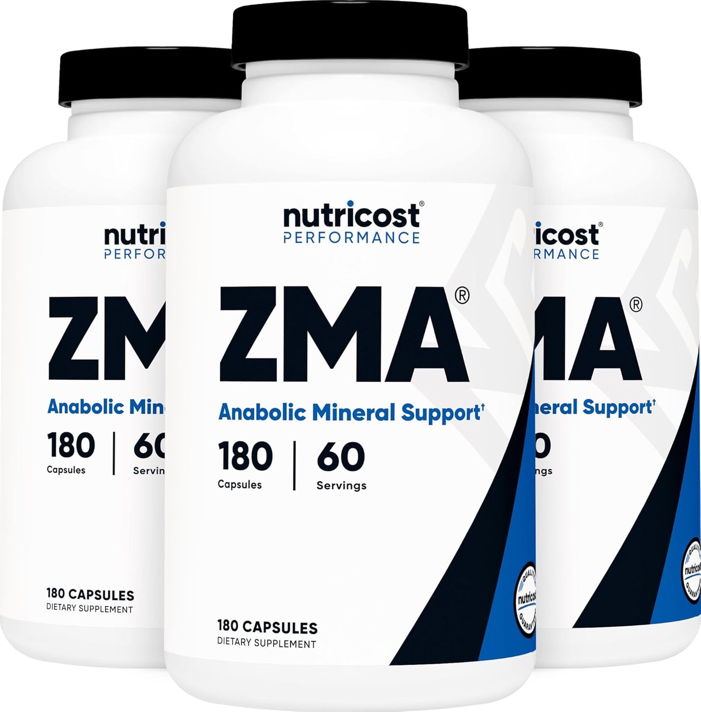 Nutricost ZMA 180 Capsules - Non-GMO & Gluten Free Formula