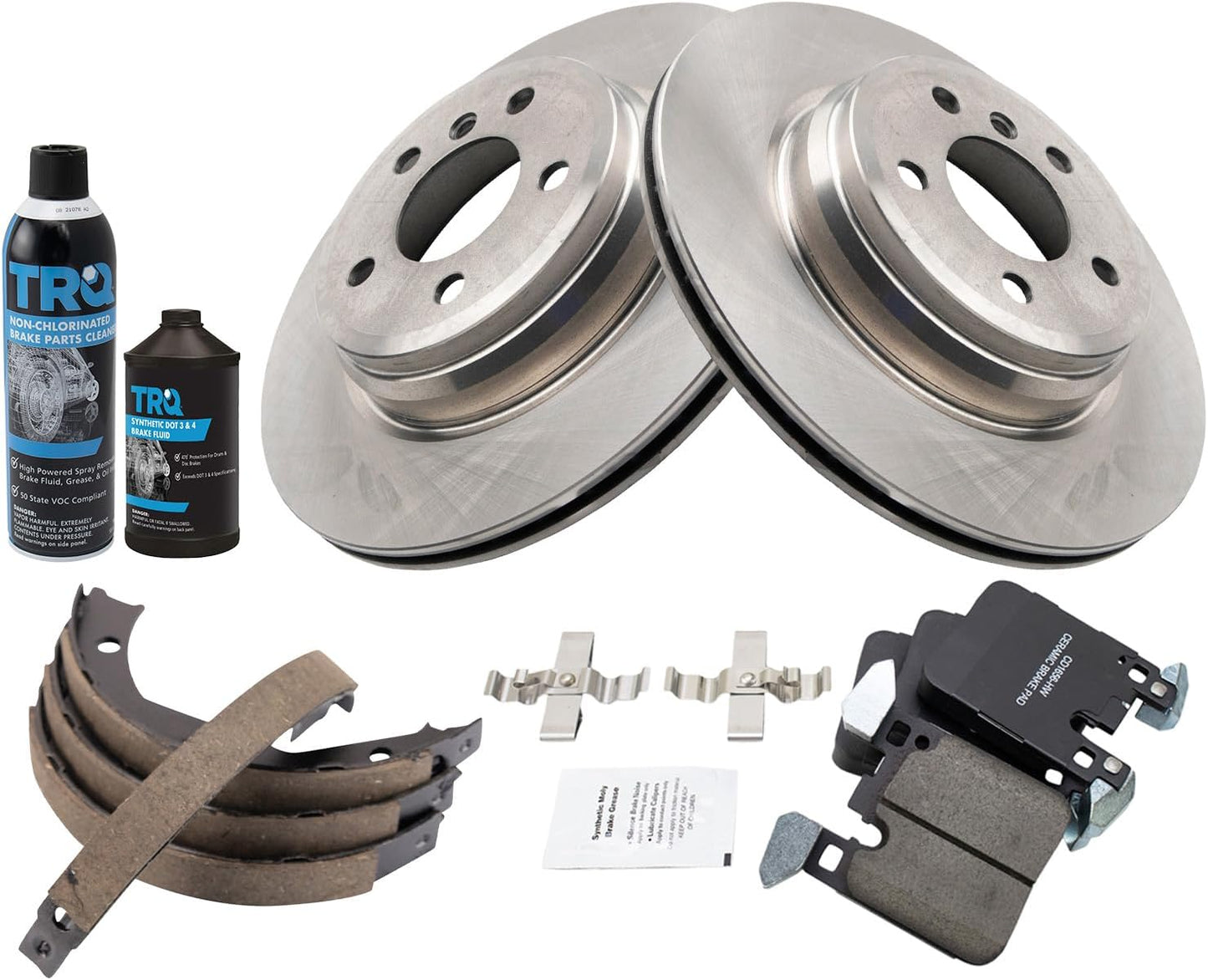 TRQ Rear Brake Pad & Rotor Kit for 2012-2020 BMW Vehicles