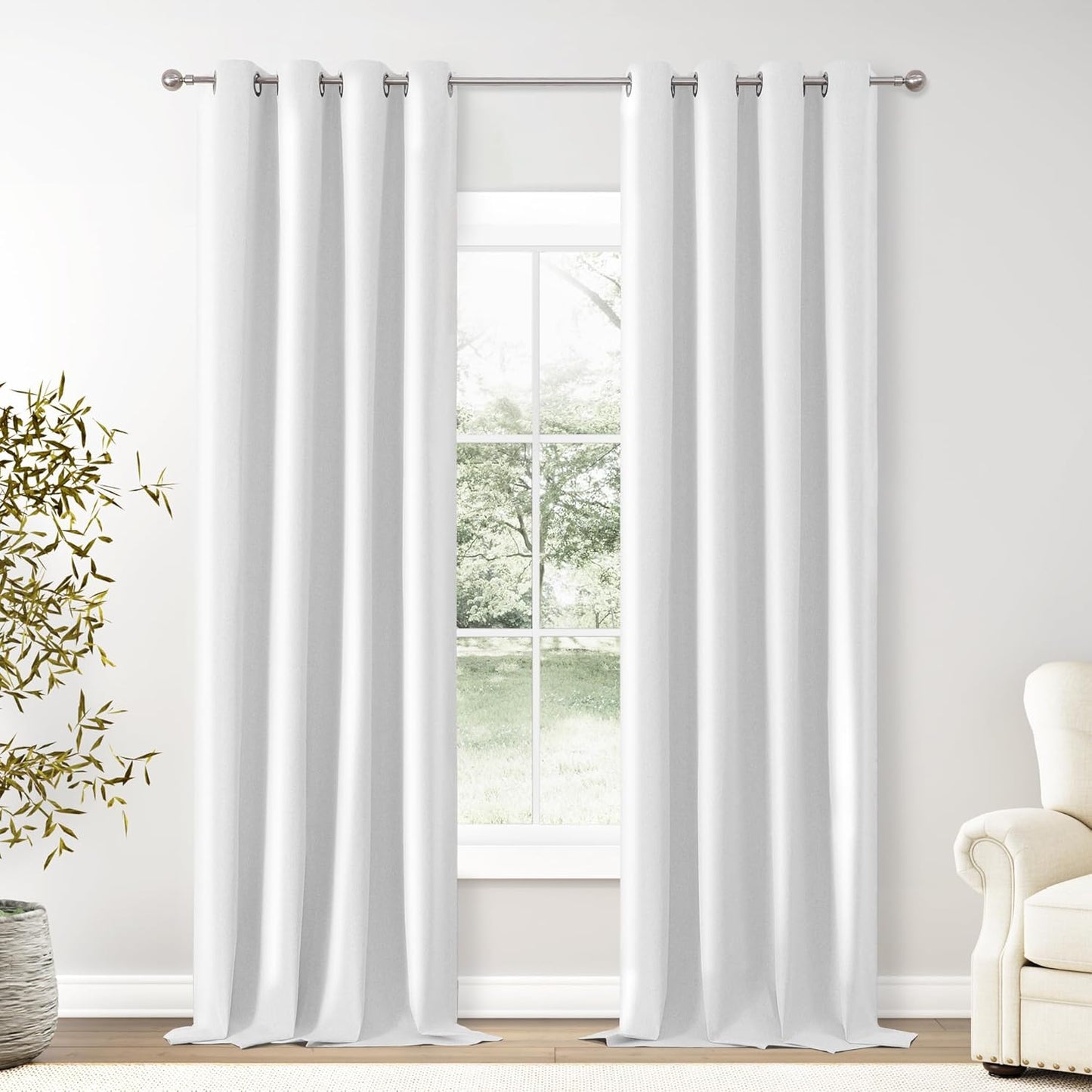 ChrisDowa 100% Blackout Curtains 102 Inches Long for Bedrooms