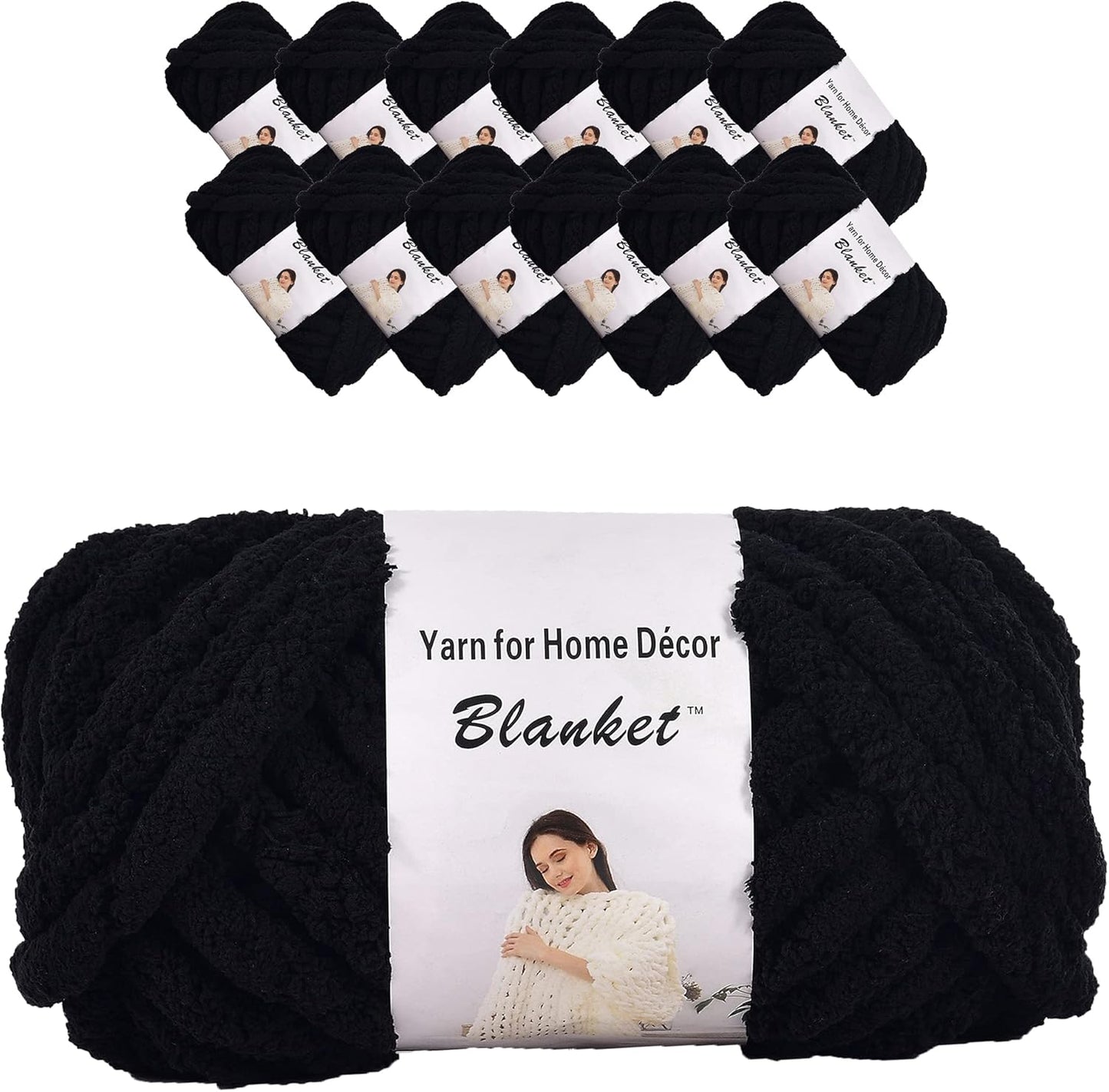 Chenille Chunky Yarn for Arm Knitting Thick Bulky DIY Projects