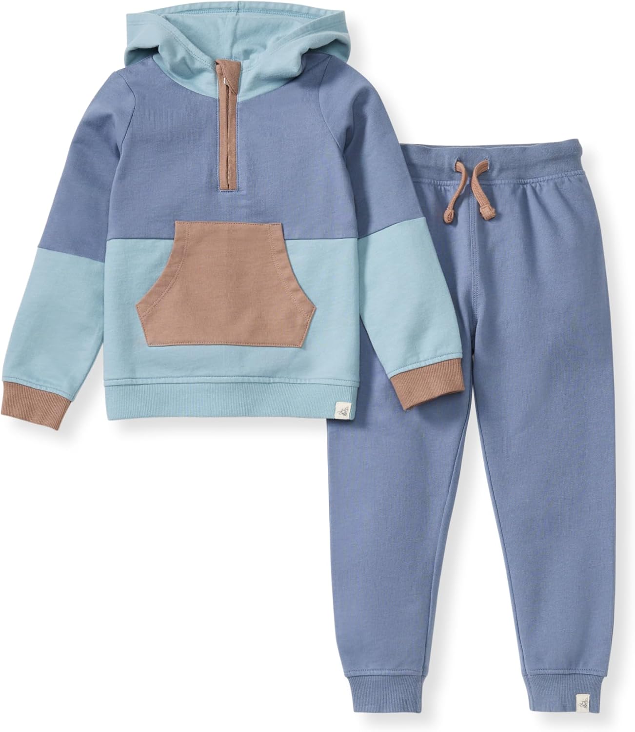Burt's Bees Baby Boys Hoodie and Pant Set - Organic Cotton Comfort