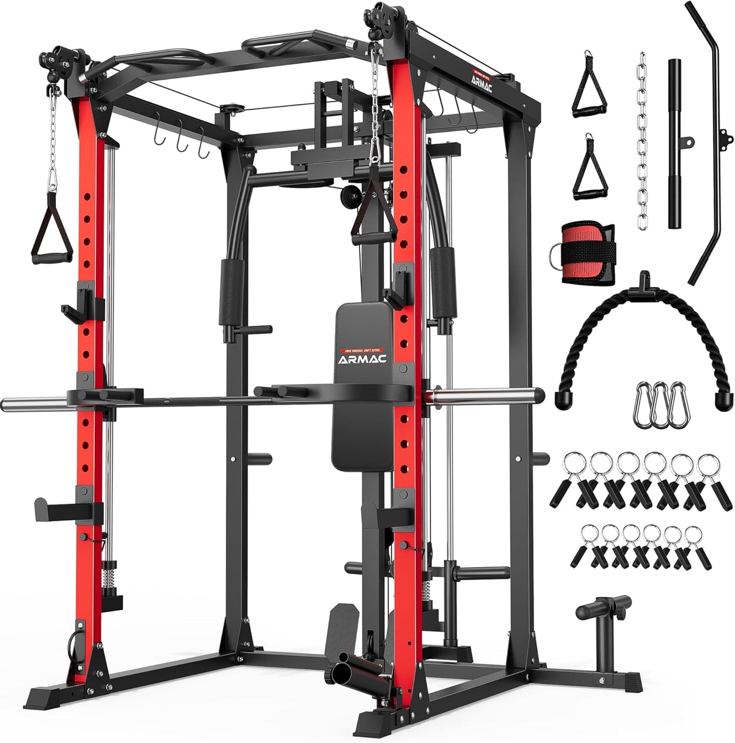 ARMAC Dual Pulley Power Cage: Ultimate Home Gym!