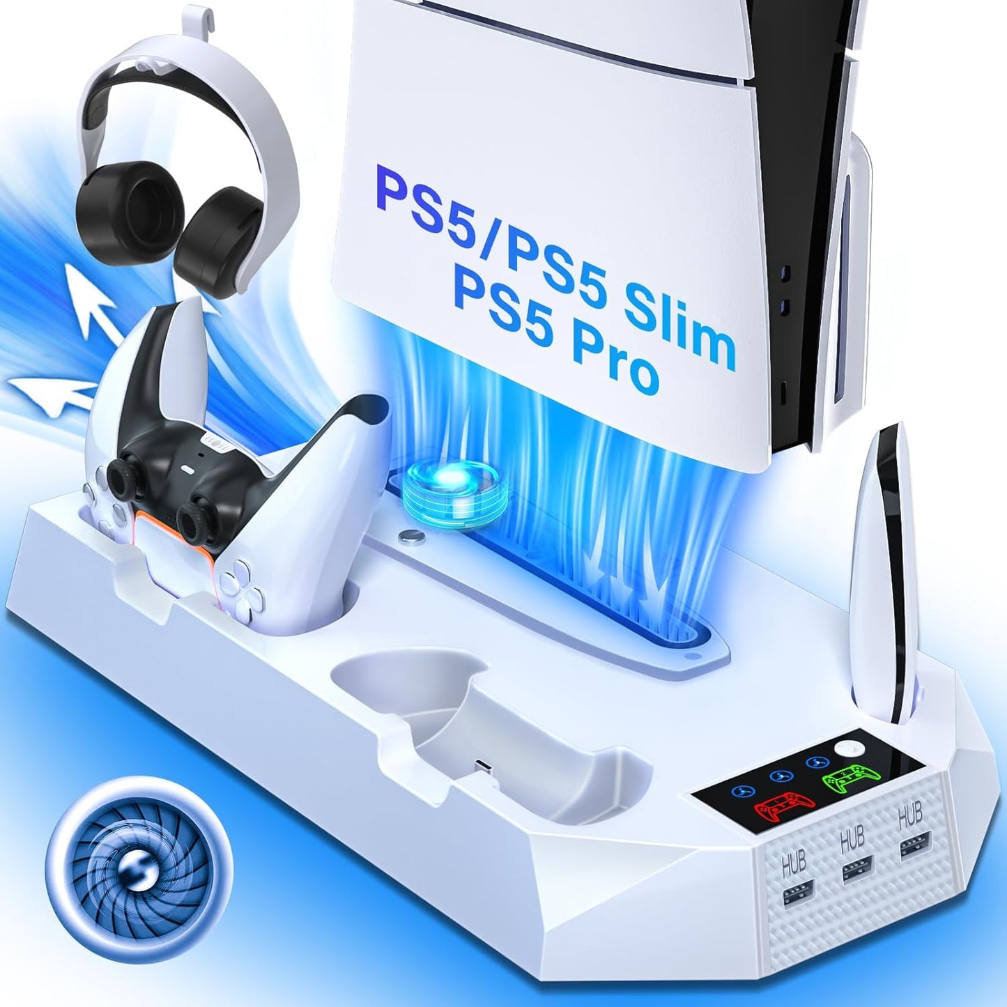 PS5 Slim Cooling Stand & Charger Hub