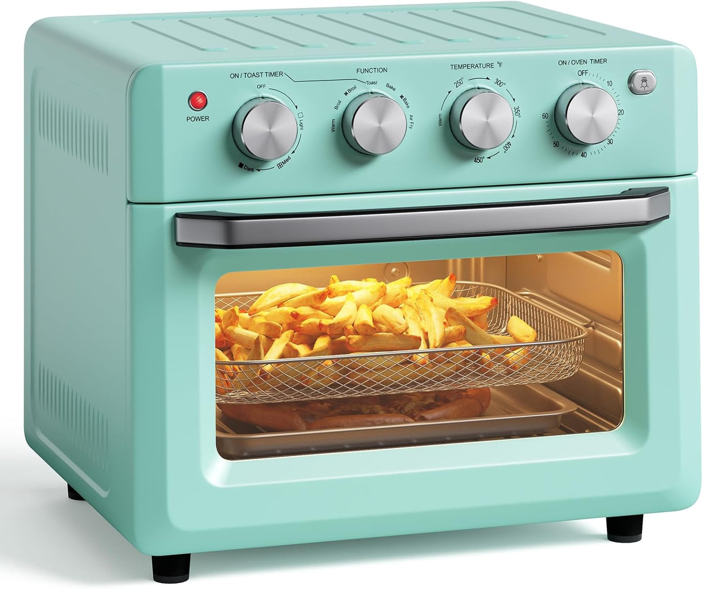 SIMOE 19QT Retro Air Fryer Oven: 7-in-1 Combo!