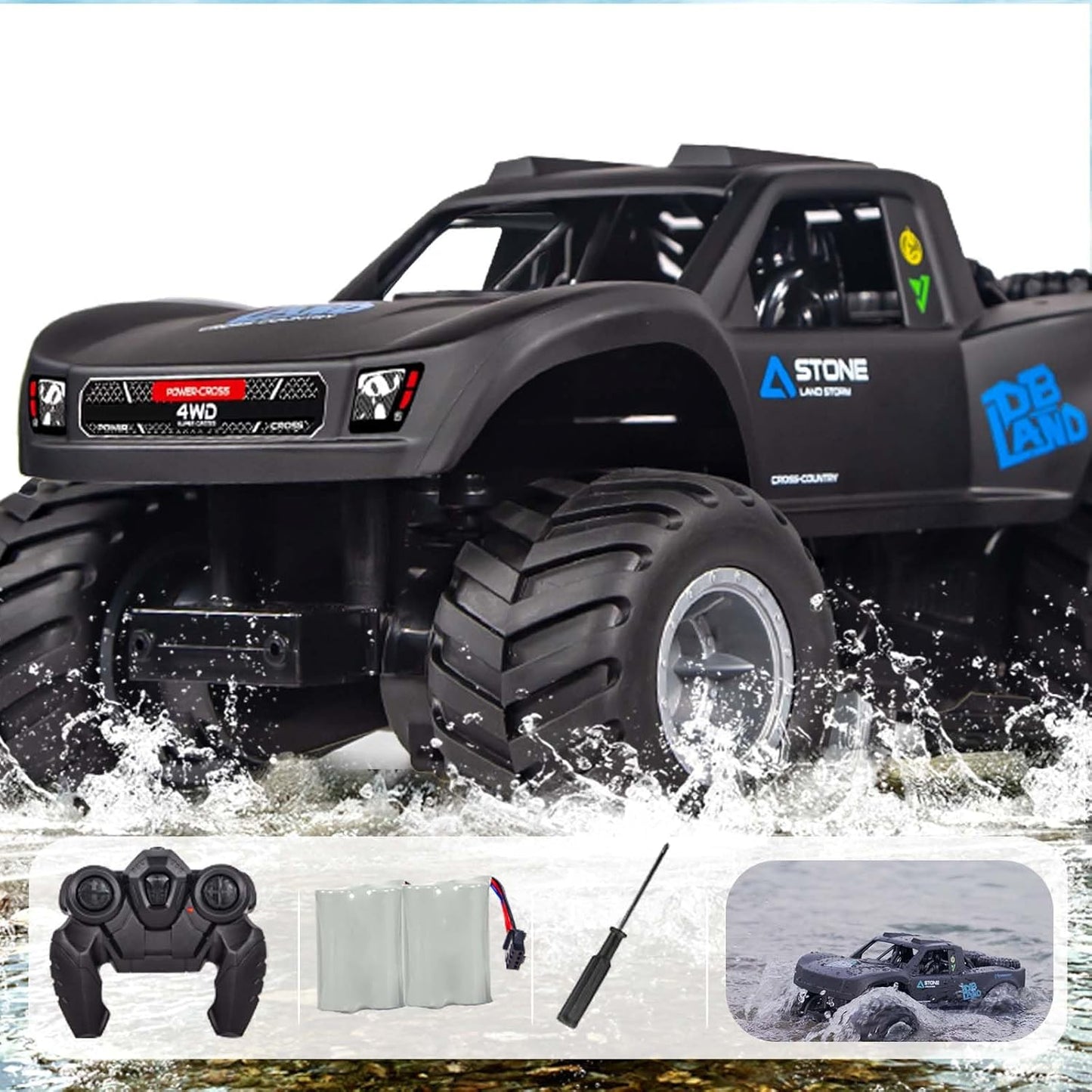1:16 Amphibious RC Car - All-Terrain Fun!