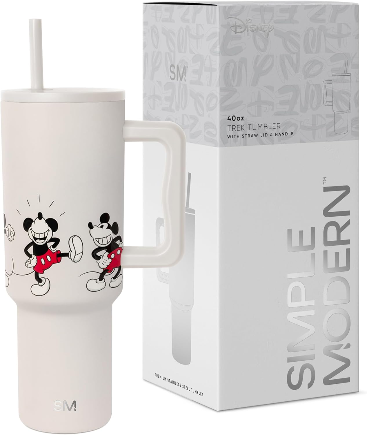 Simple Modern Disney 40 oz Tumbler with Handle for Travel