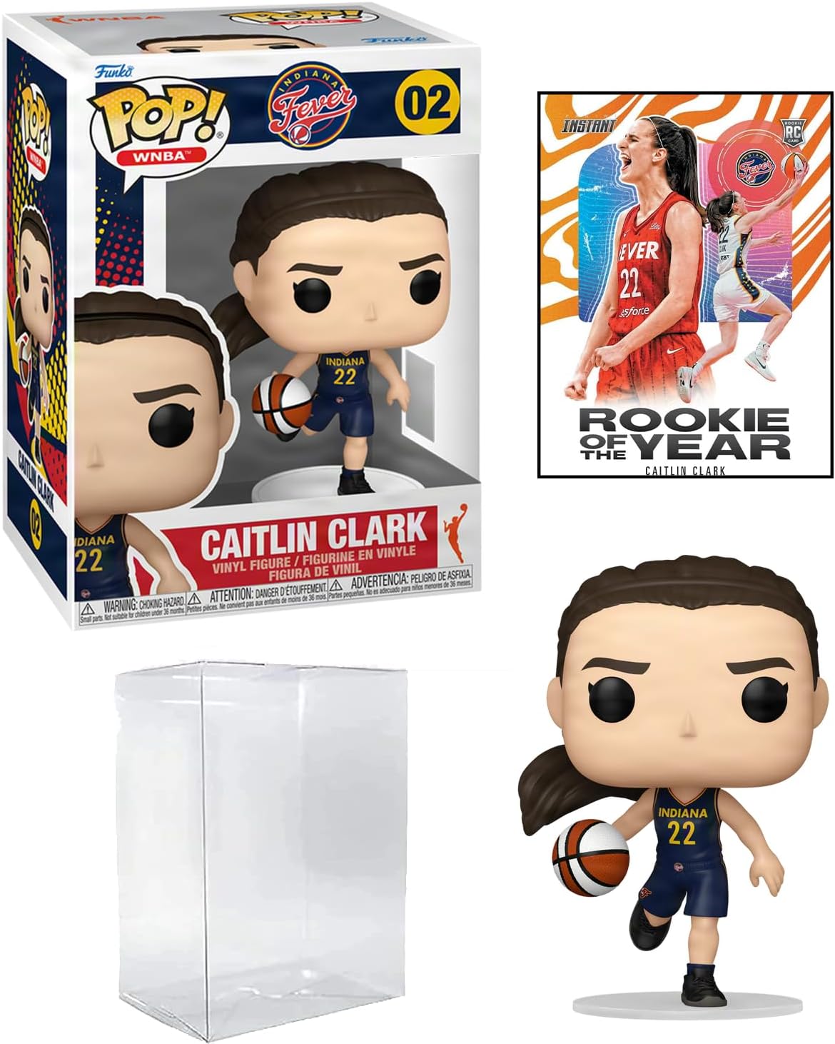 Caitlin Clark #02 Rookie Card Bundle Funko POP! Basketball Set