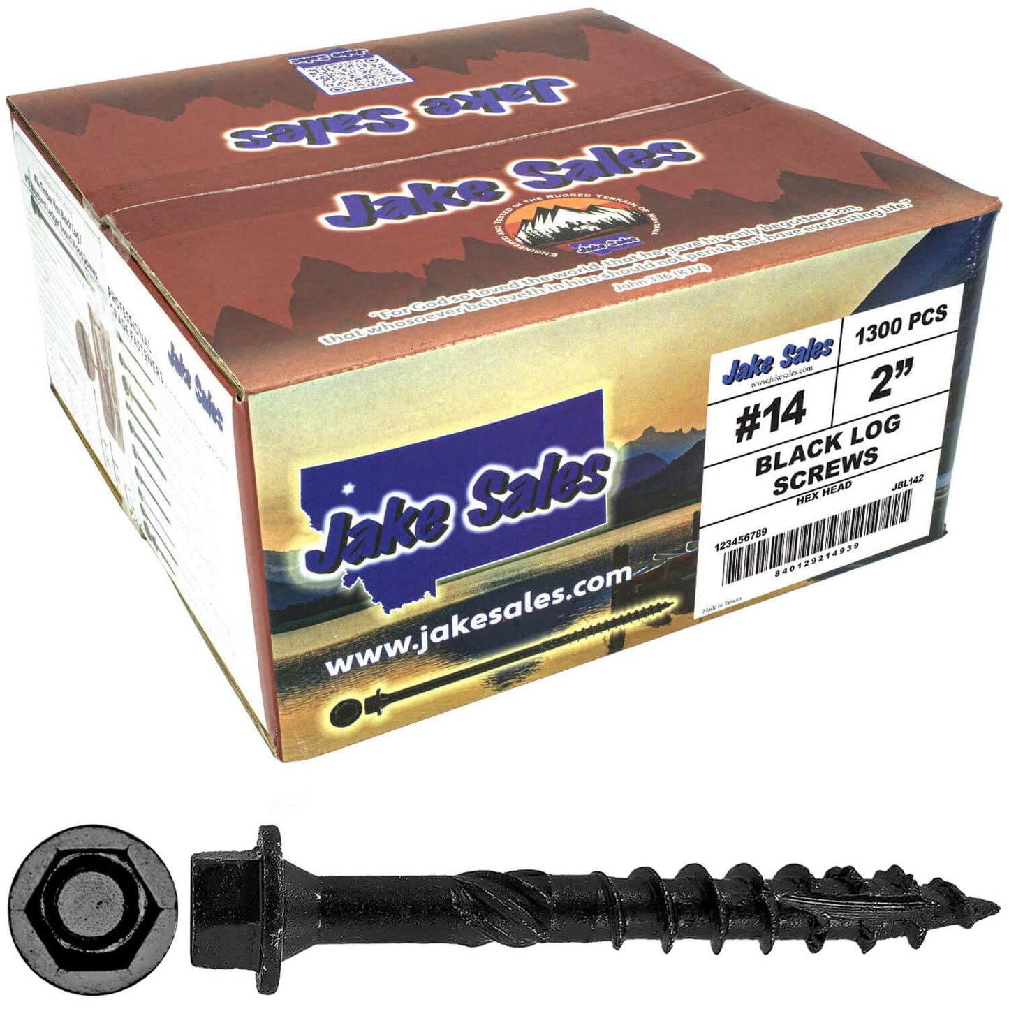 Heavy Duty Black Timber Log Landscaping Screws - 1,300 Count