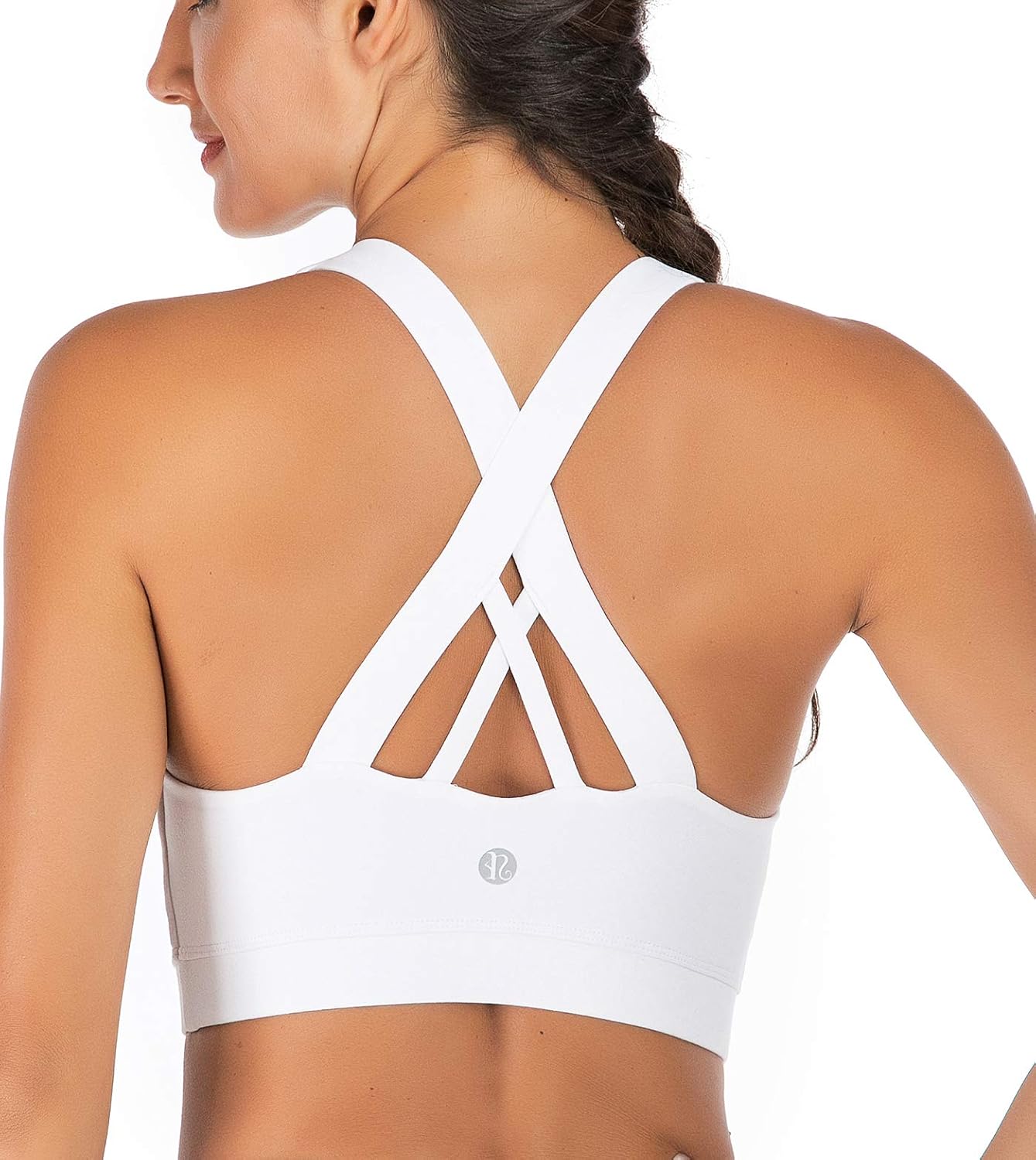 Medium Support Criss-Cross Sports Bra by RUNNING GIRL