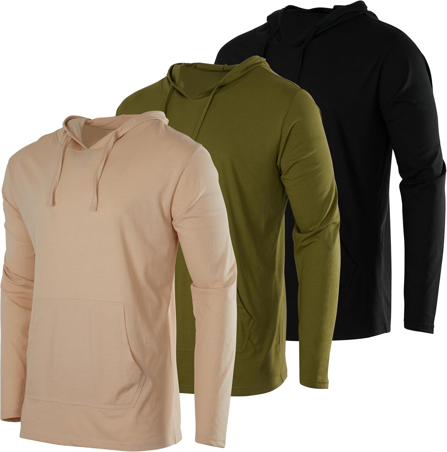 Men's Cotton Lightweight Casual Pullover Hoodie with Pocket