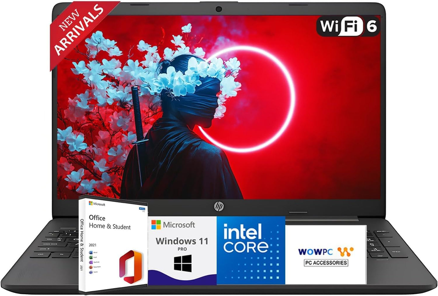 HP New Business Laptop with Microsoft Office and 15.6 in FHD Display