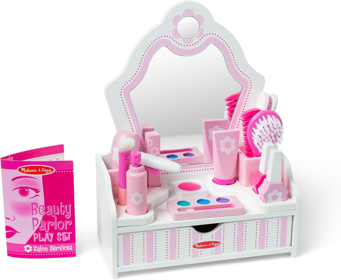 Melissa & Doug Wooden Beauty Salon Play Set for Creative Kids
