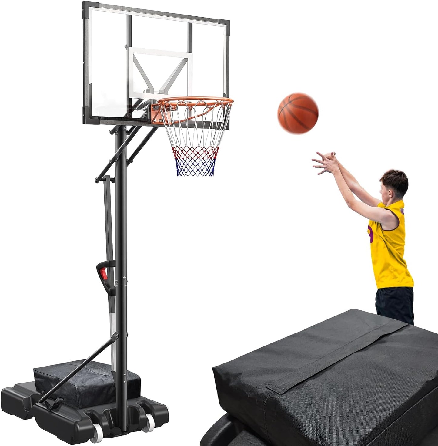 FirstAsk Basketball Hoop Outdoor Adjustable for All Ages