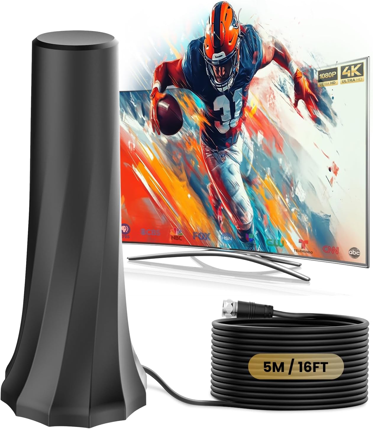 1000 Mile Long Range 4K TV Antenna Kit