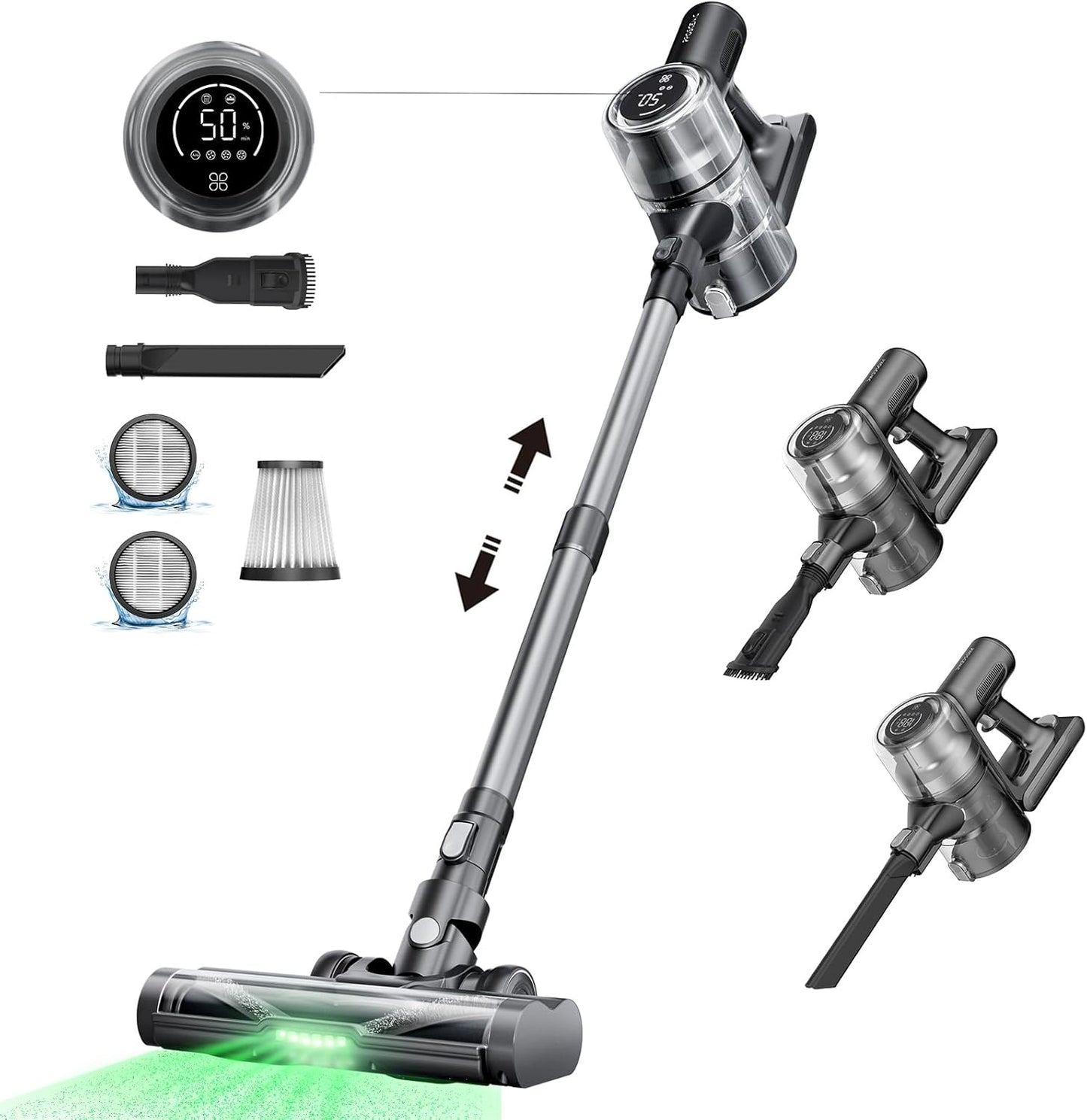 Powerful Proscenic Cordless Vacuum - 45Kpa Suction