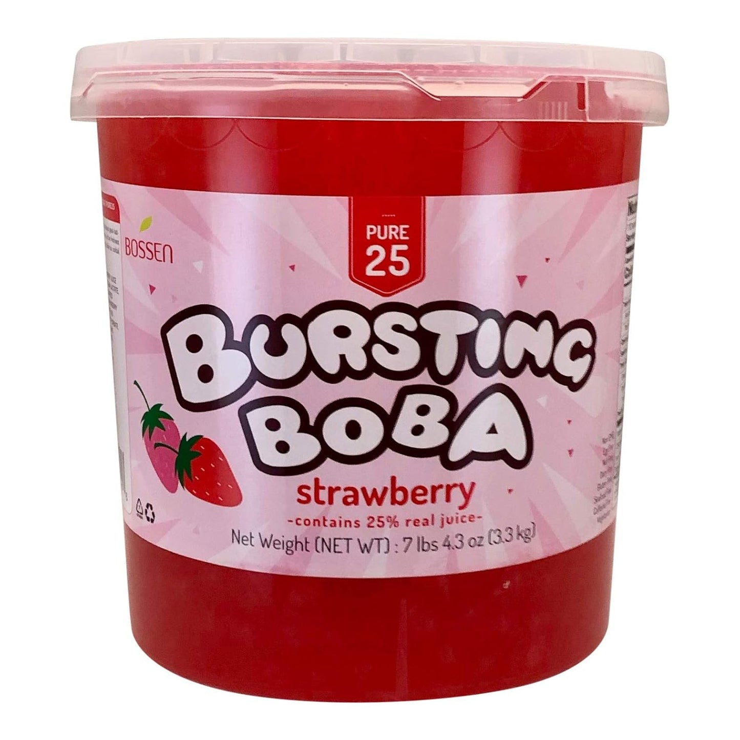 Bossen Bursting Boba Pure25 Strawberry - Delicious Fun Treat