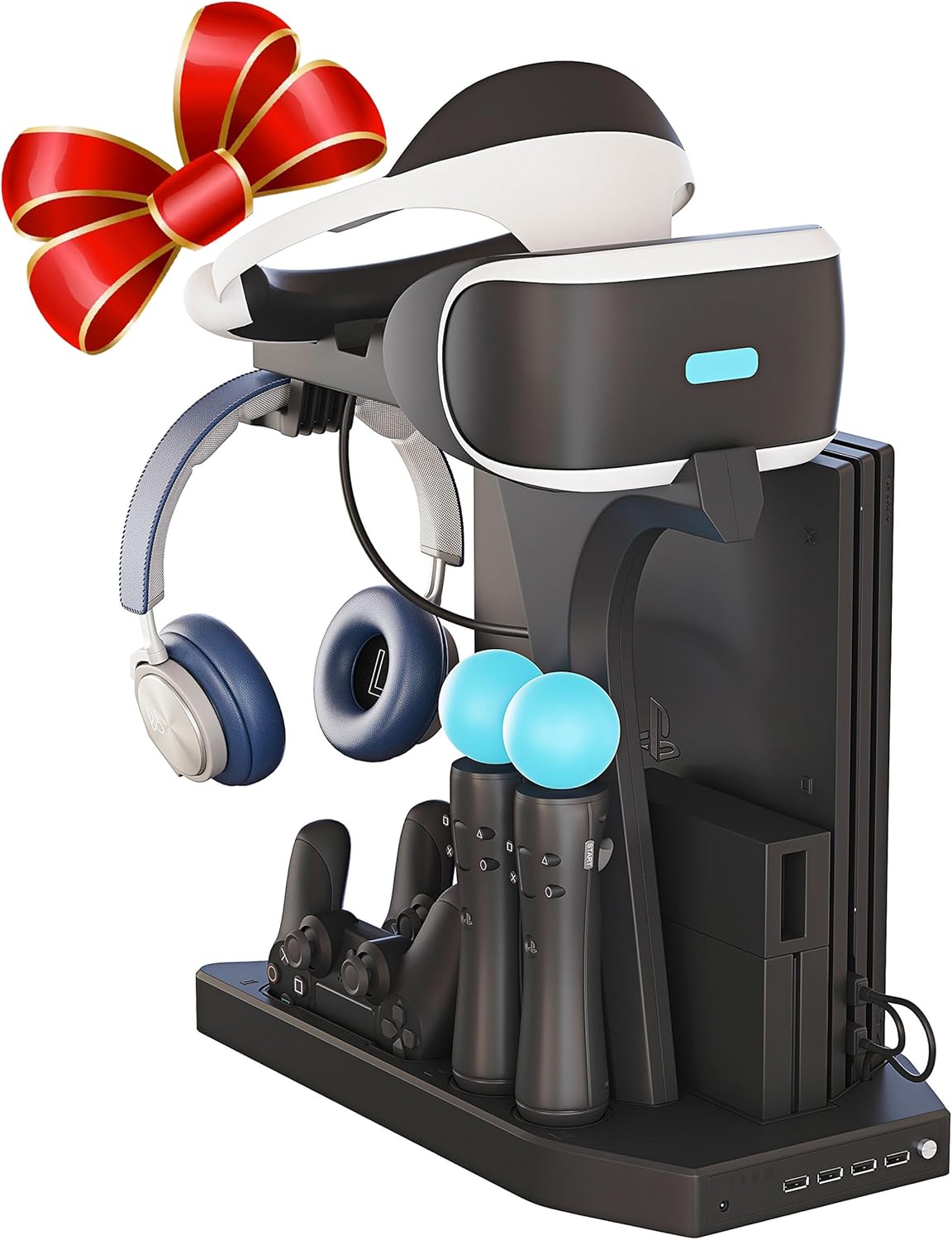 Skywin VR Charging Stand for PS4 and PS5 Controllers Display