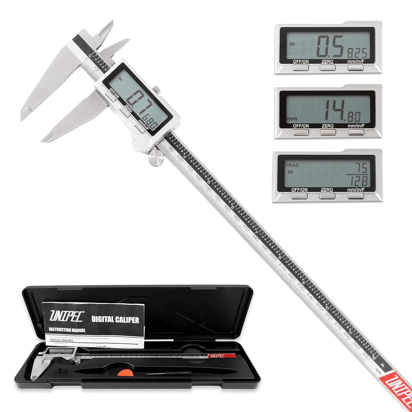 12 Inch Digital Caliper with High Precision and Easy Unit Switch