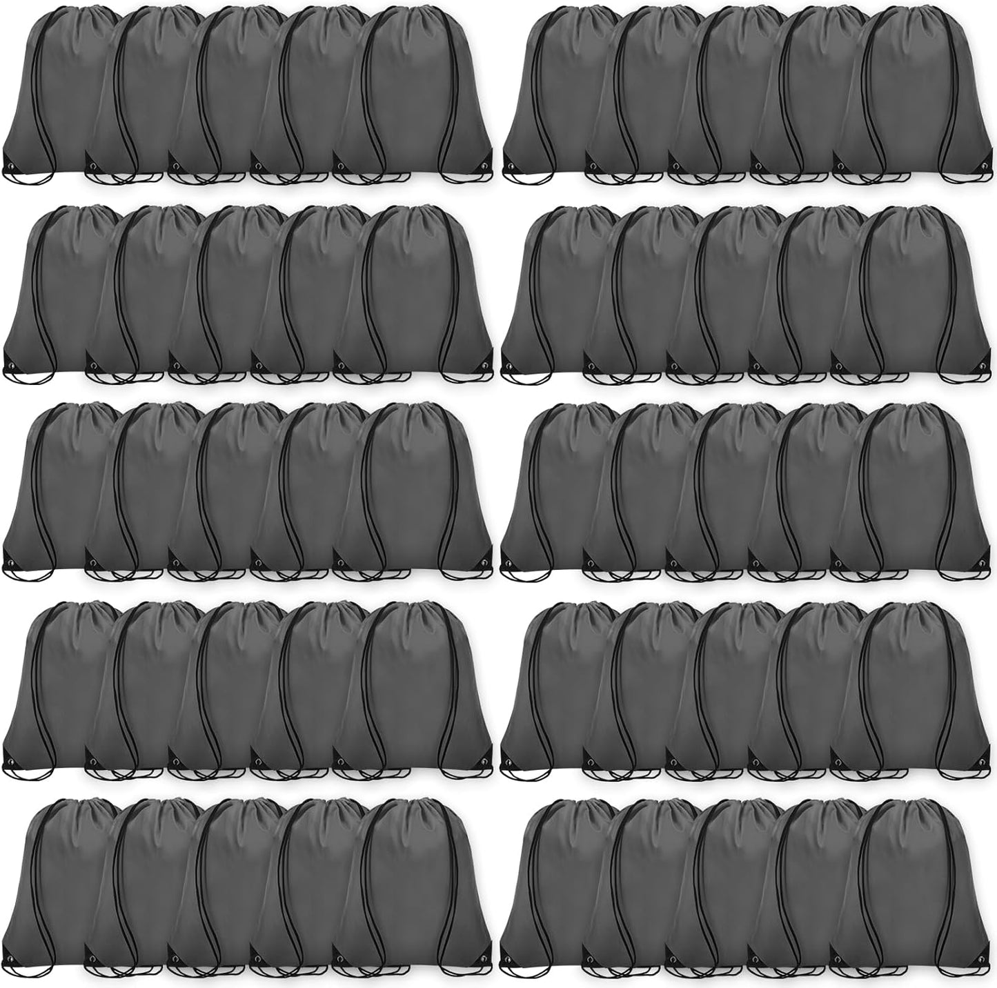 50Pcs Drawstring Backpack Bulk Cinch Bag for Gym Sports Beach