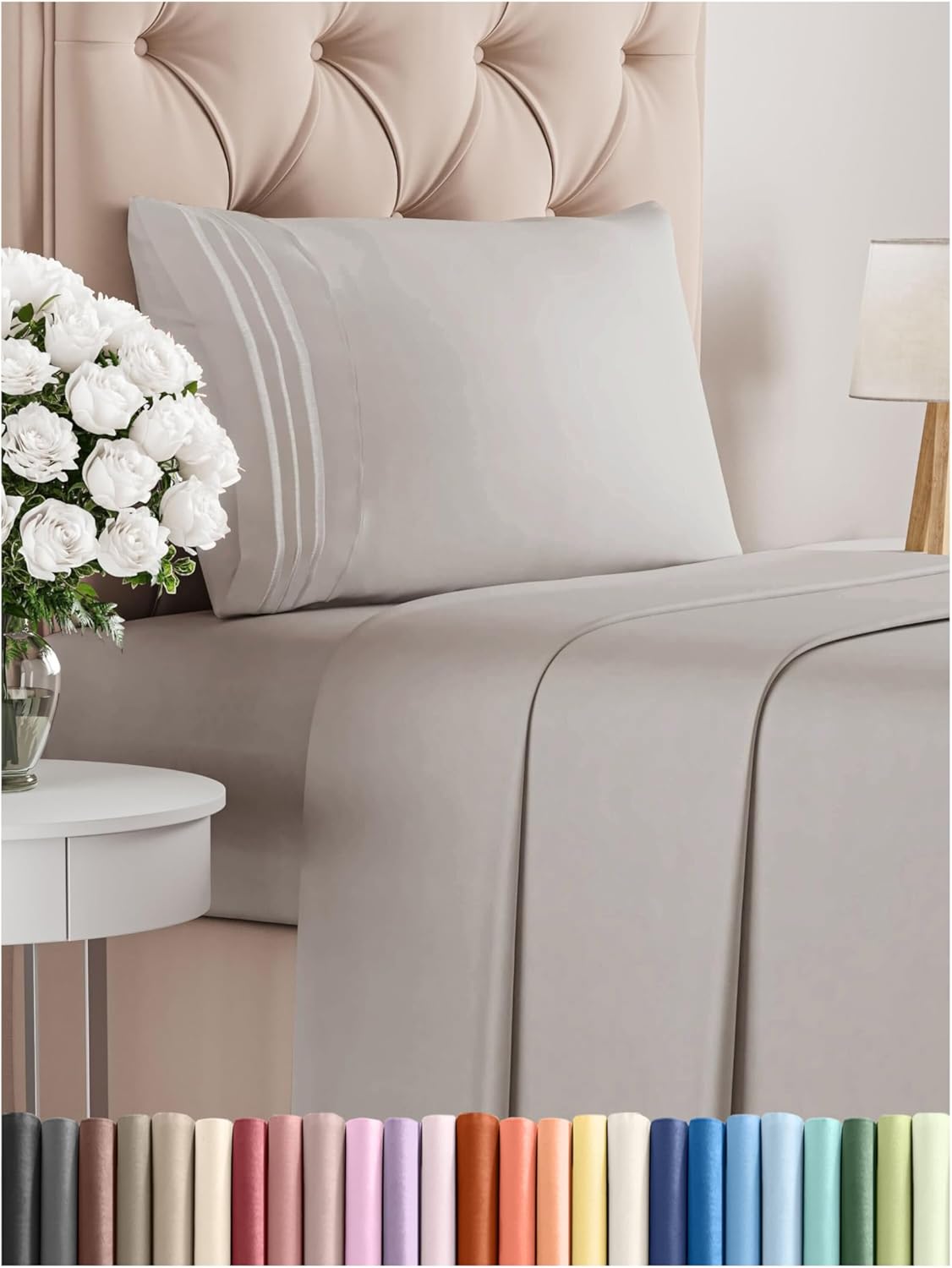 Twin Size 3 Piece Sheet Set - Comfy Breathable & Cooling Sheets