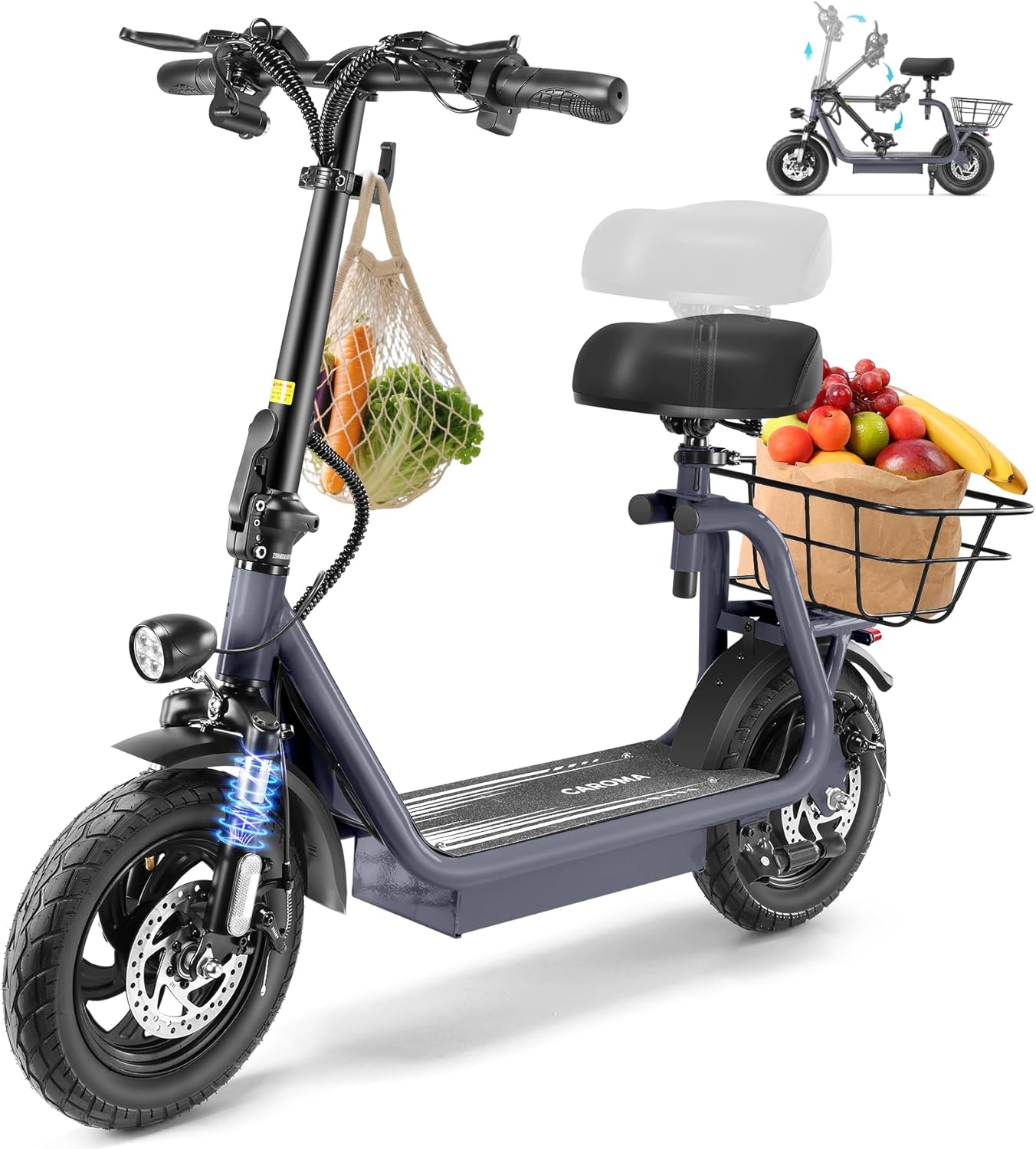 Peak Electric Scooter with Seat: 1200W Power and Comfort