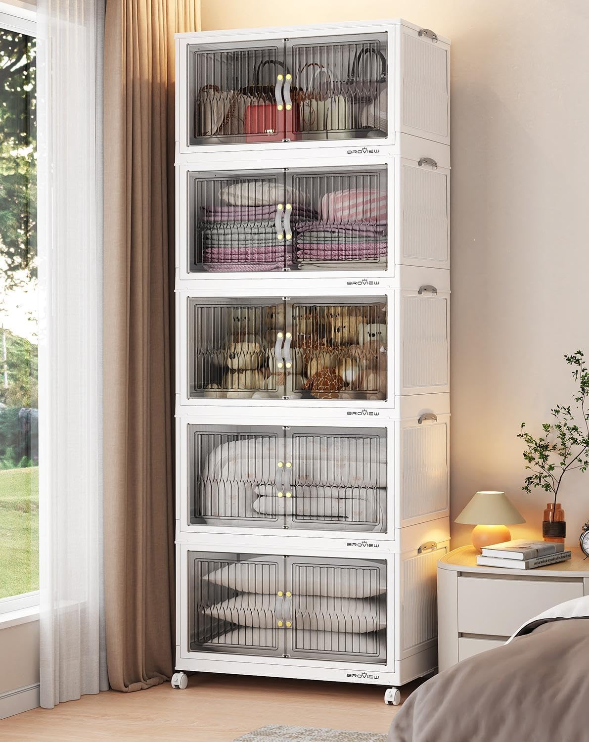400Qt Stackable Storage Bins with Lid for Home Organization