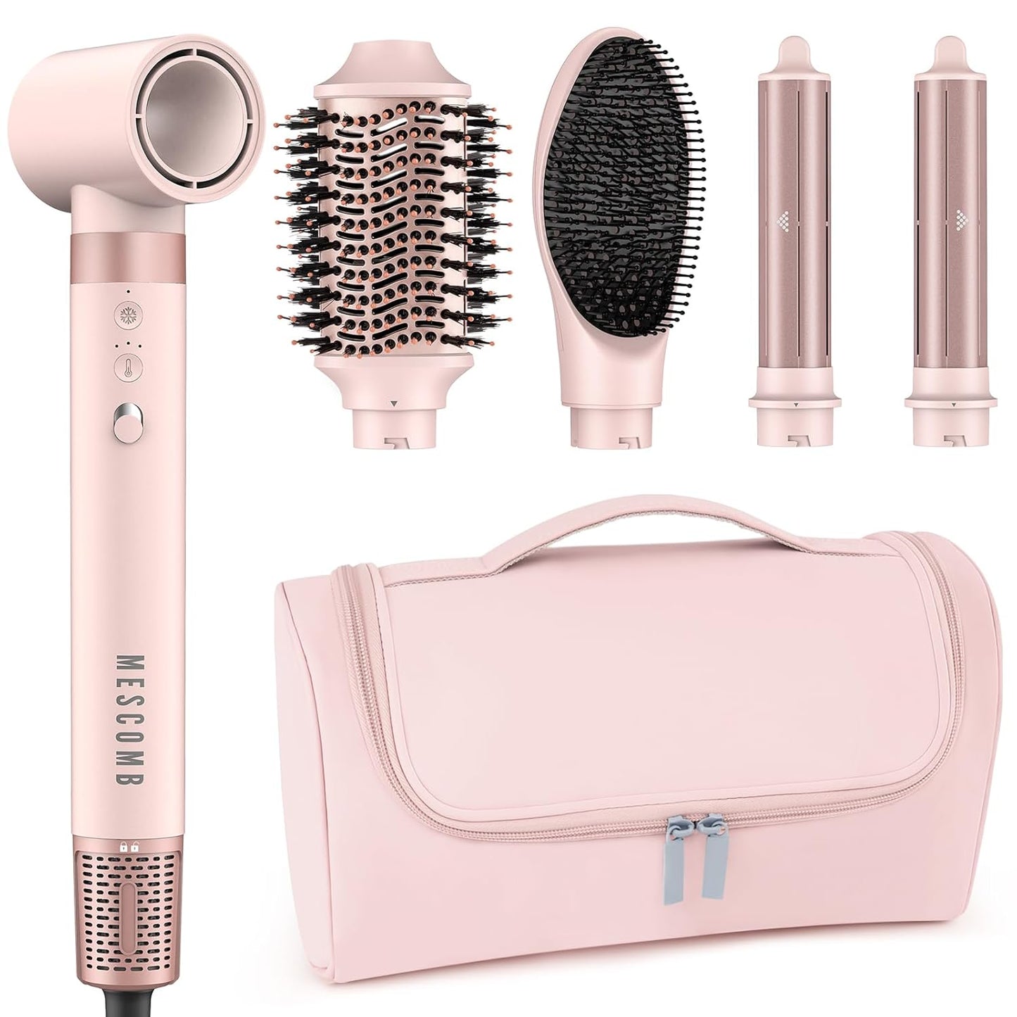 5-in-1 Frizz-Free Styler - Fast Drying Brush, No Heat Damage - MESCOMB