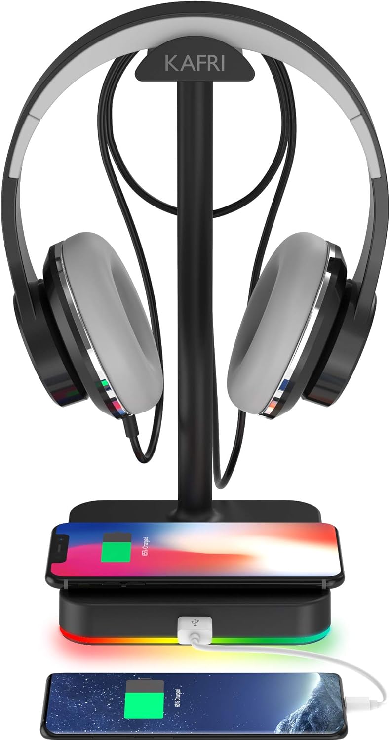 Wireless Charging RGB Headphone Stand by KAFRI