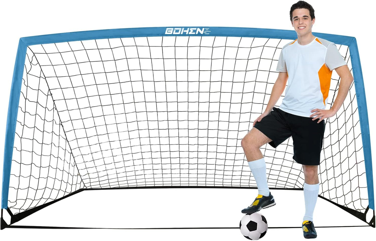 Portable Folding Soccer Goal for Kids and Adults - 9x5 FT