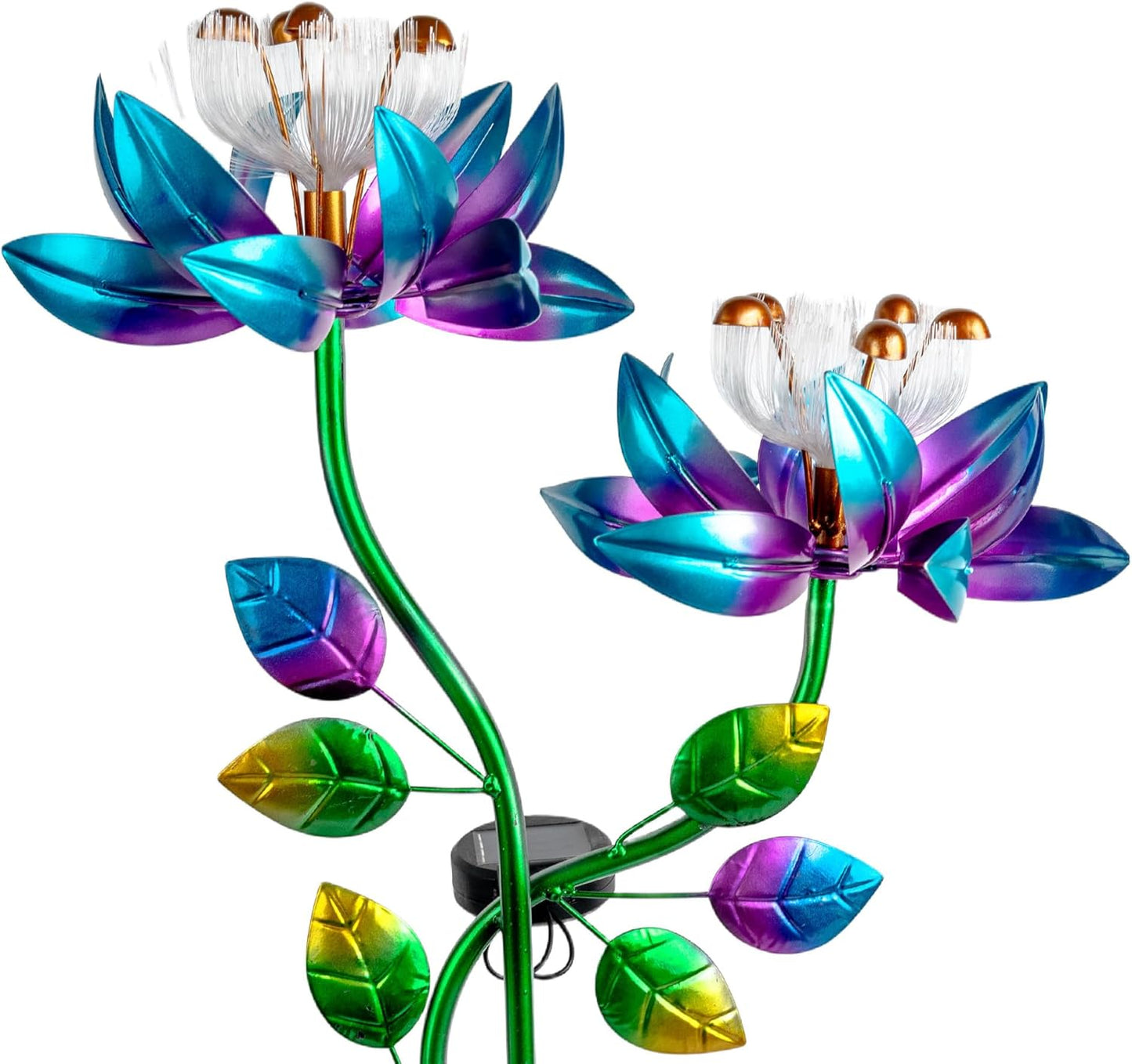 55 Inch Solar Powered Kinetic Wind Spinner Sculpture for Garden