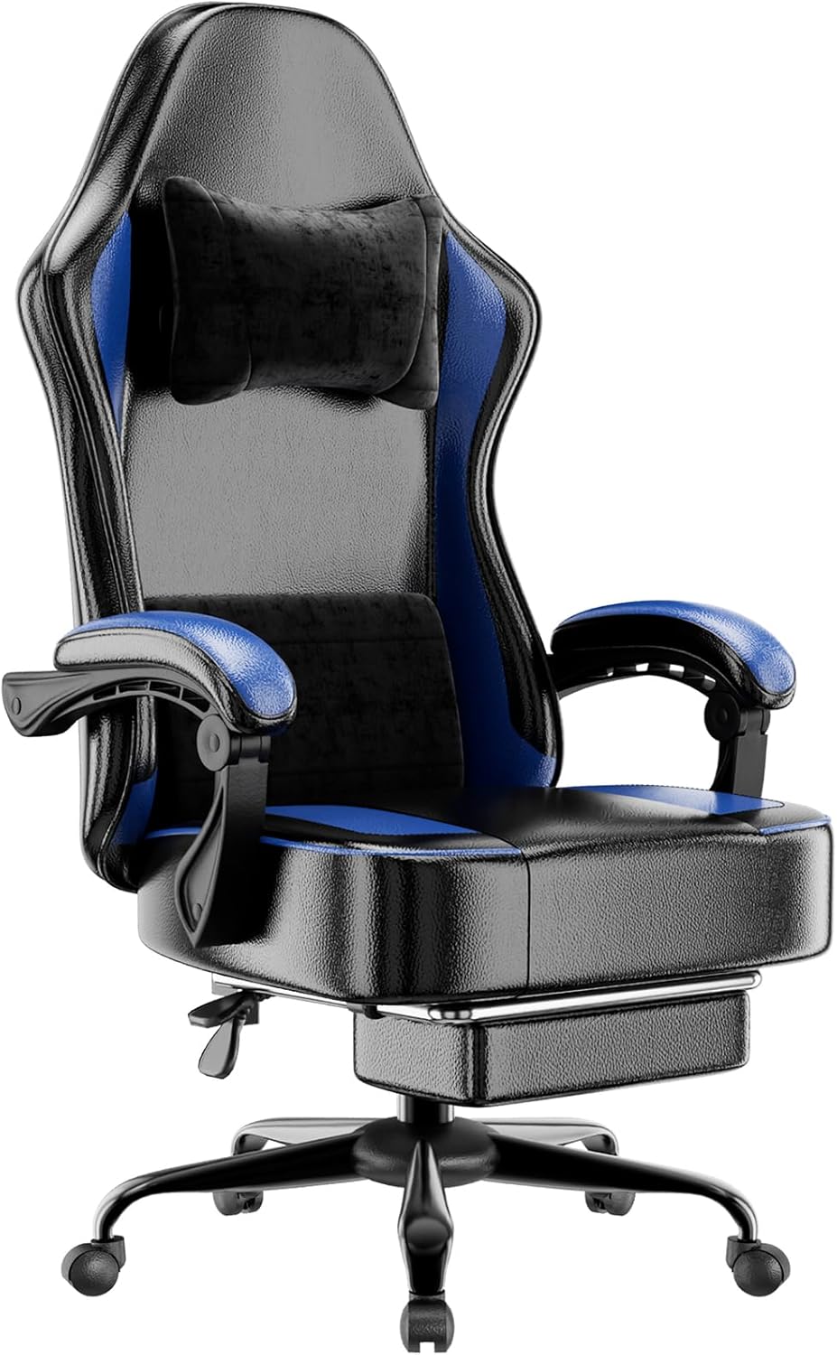 Gaming Chair with Pocket Spring Cushion and Footrest for Comfort