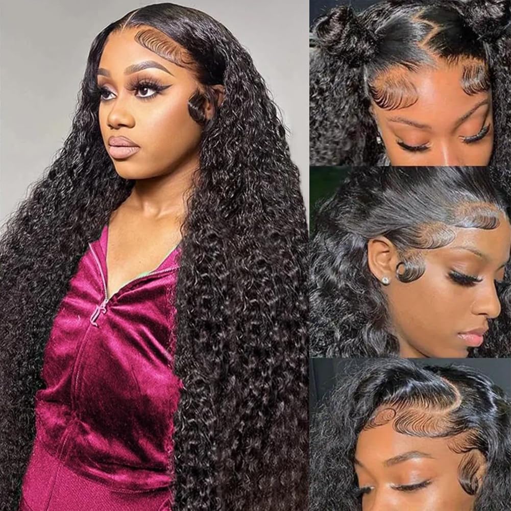 Aomllute 36 Inch Lace Front Wig Human Hair for Natural Look