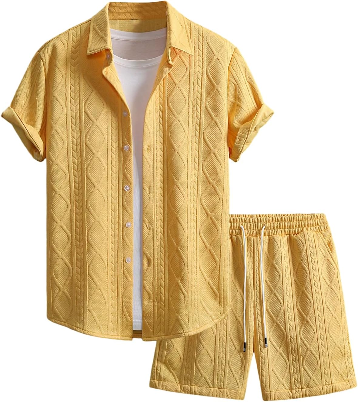 GORGLITTER Men's 2 Piece Outfits for Stylish Summer Comfort