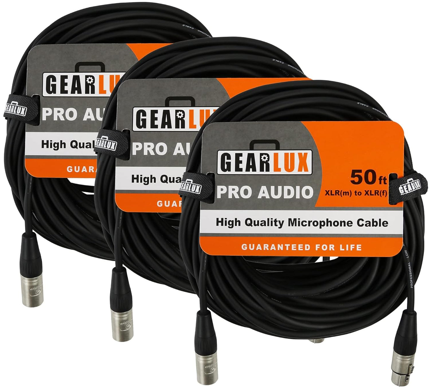 Gearlux XLR Microphone Cable 50 Feet - Professional Quality