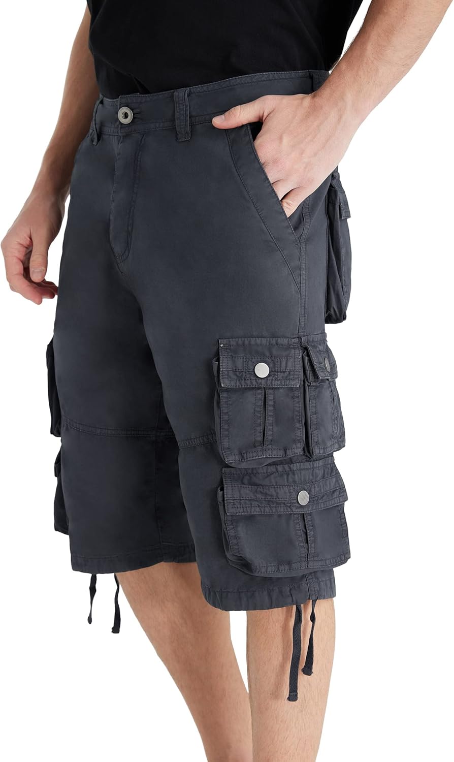 YGREYG Mens Cargo Shorts Long Capri Below The Knee for Comfort