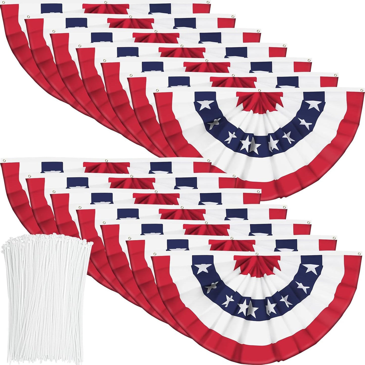 USA Pleated Fan Banner for Patriotic 4th of July Decor