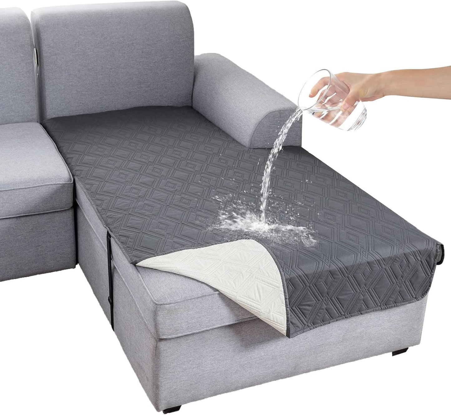 Genina Waterproof Sectional Couch Covers for L Shaped Sofa